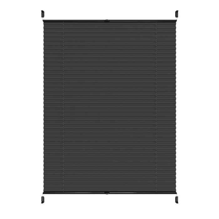 Plisségardin Touch Up & Down sort 100 x 130 cm